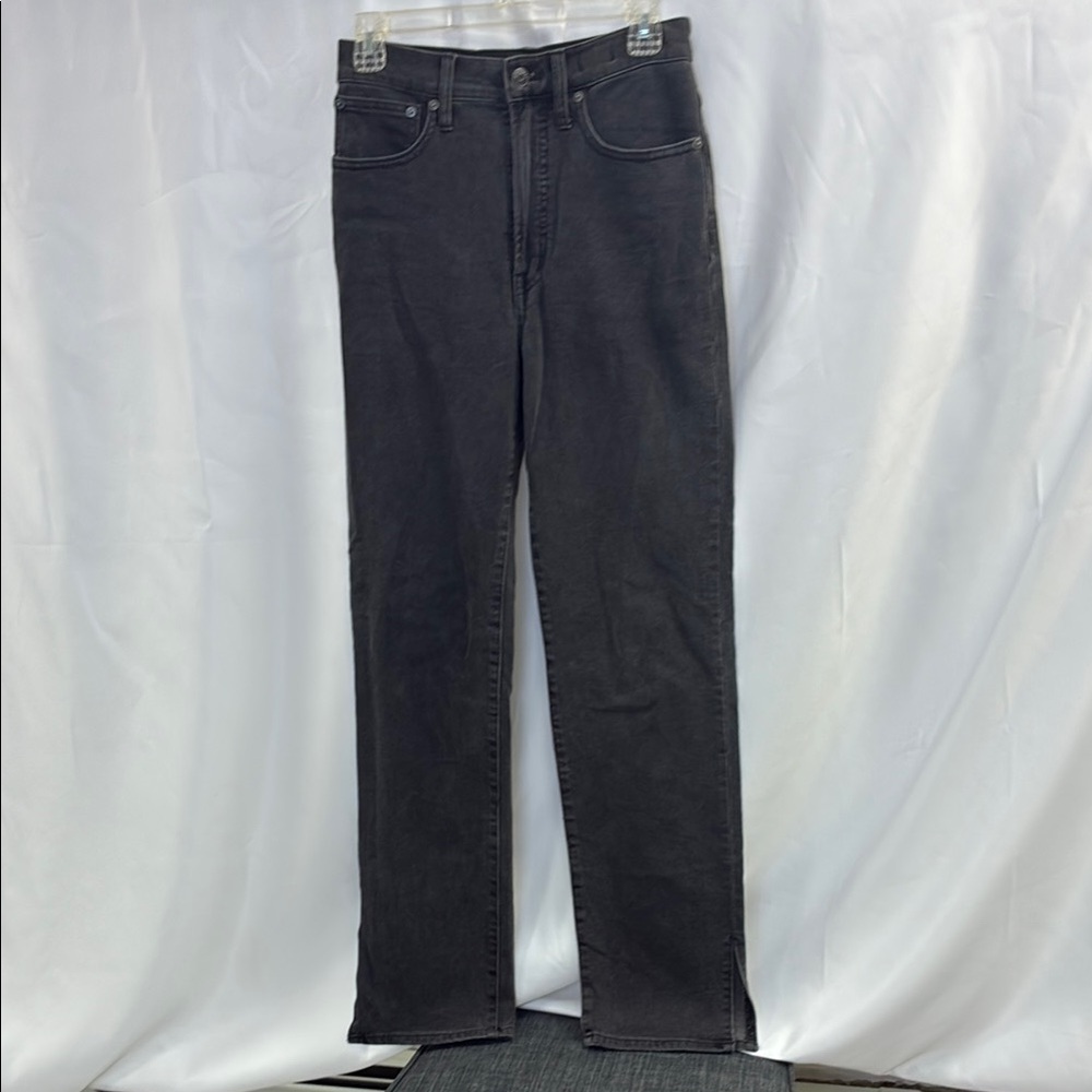 Madewell Women's Charcoal Black Straight Leg Jeans Size 25